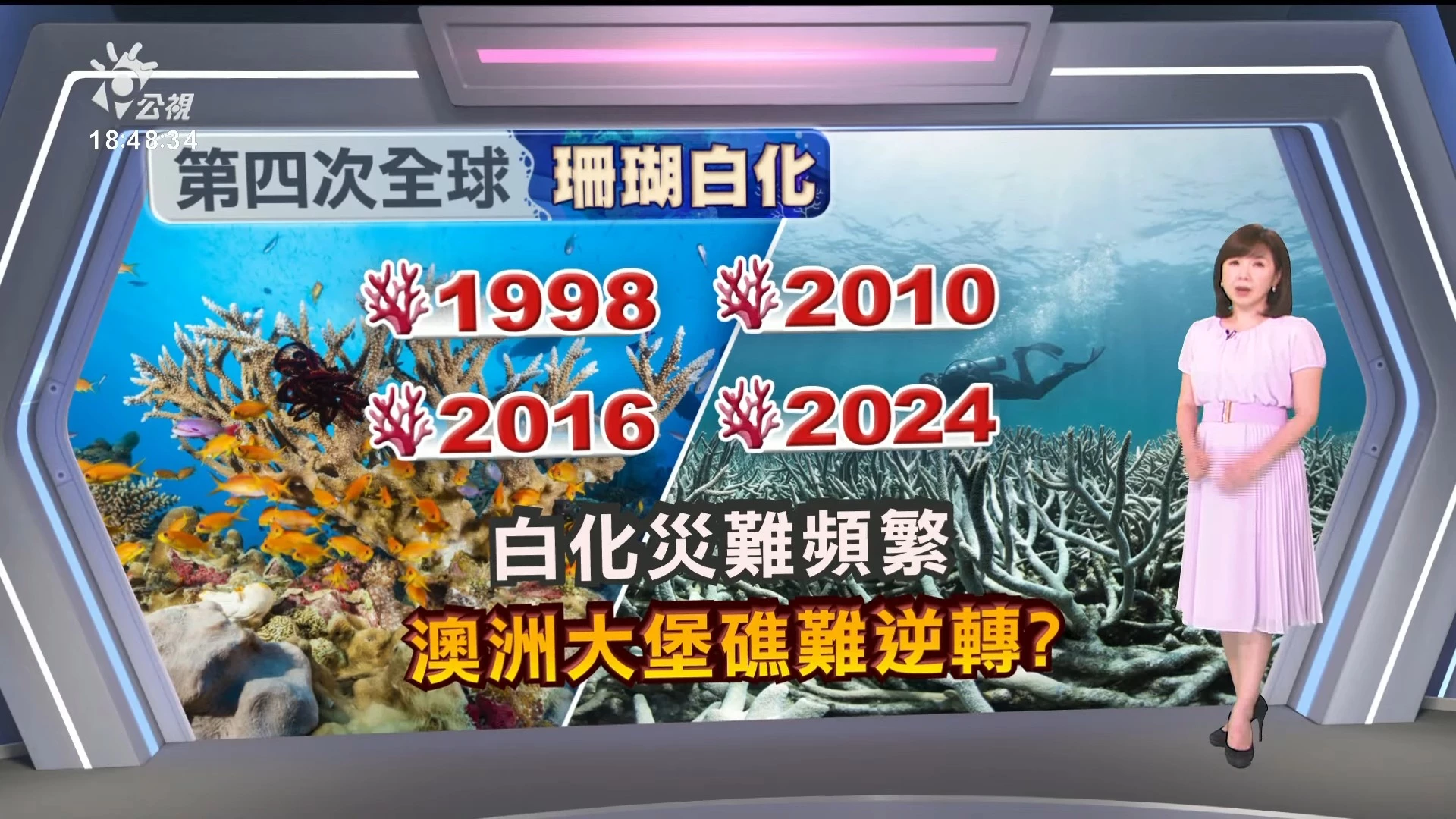 2024/04/16公視新聞全球話｜全球第4次珊瑚白化  未來90%珊瑚礁恐消失