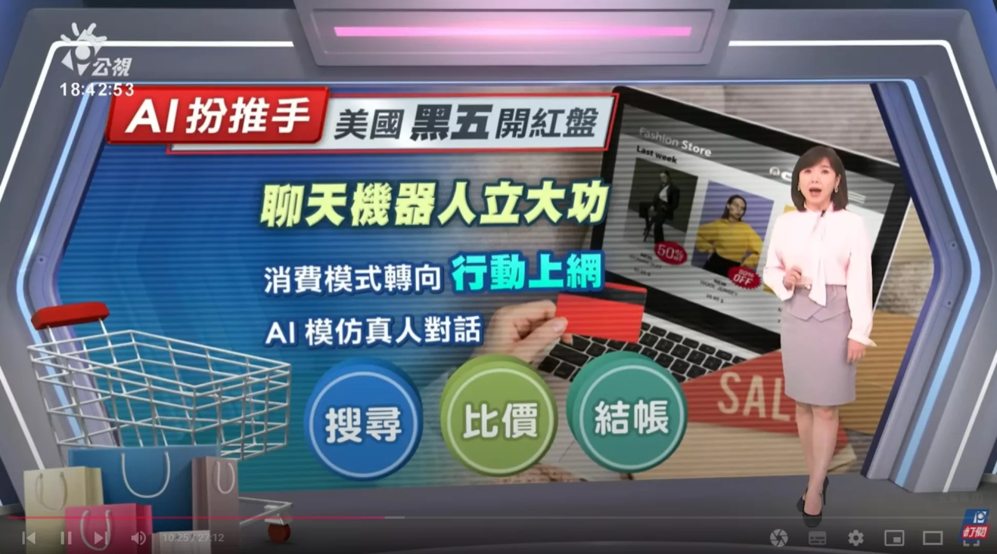 2024/12/03 公視新聞全球話 ｜AI扮推手，美黑五購物節開紅盤；實體店面冷清，網購強強滾