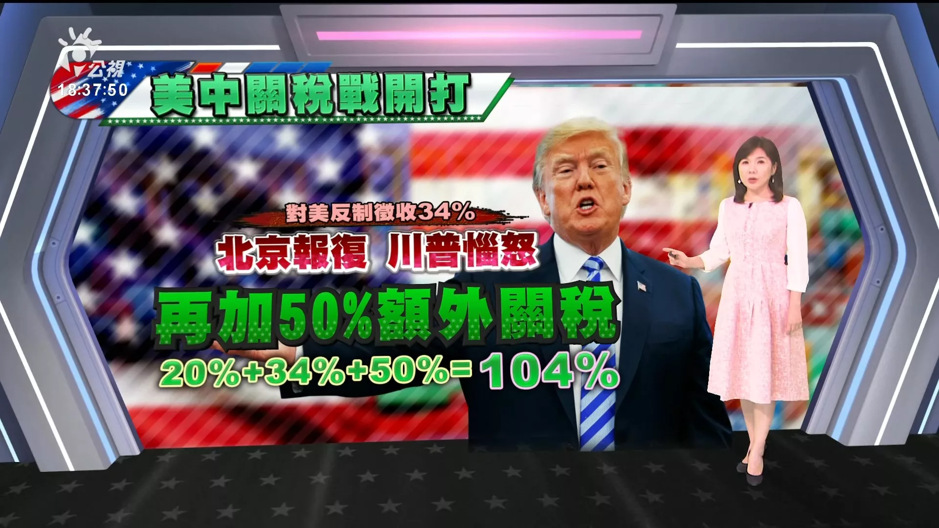 20250408｜川普：中國不撤報復性關稅，將再徵50%；中國商務部：奉陪到底