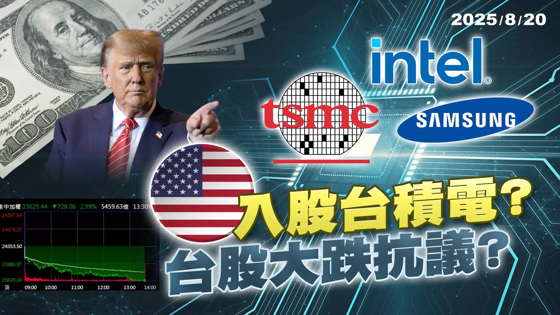 川普奇想"晶片補貼換入股"操控台積電? 台股大跌抗議? ｜公共電視 - 尖鋒對話