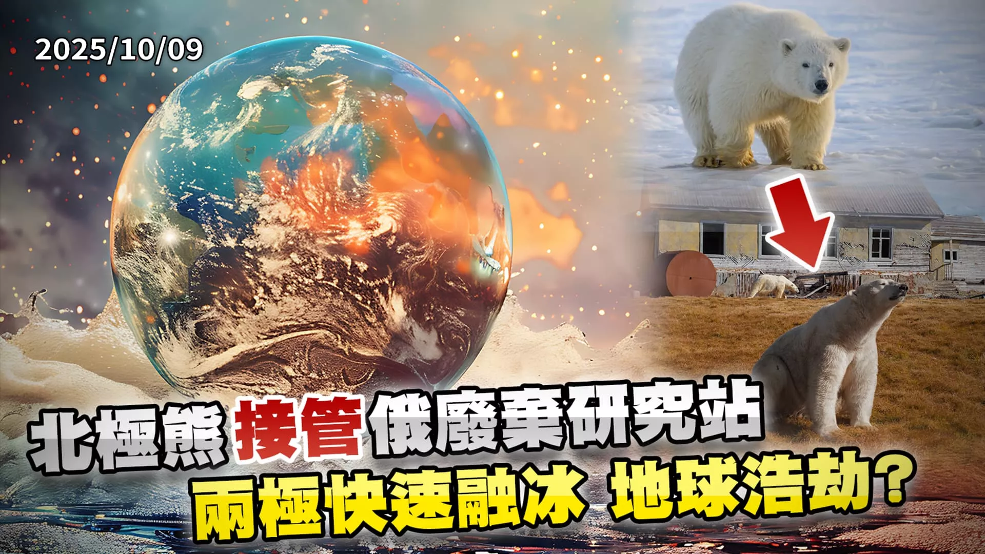 北極熊接管廢棄研究站 暖化釀北極融冰恐是大滅絕之母?｜公共電視 - 尖鋒對話