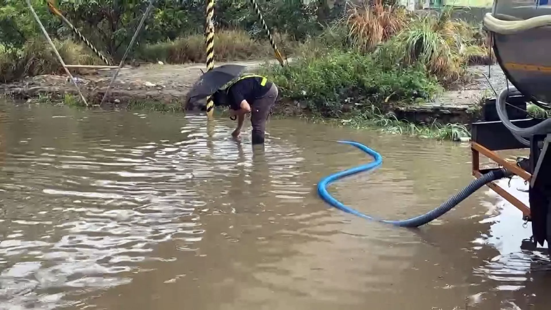 Hujan lebat yang terbawa efek sinergisme memicu banjir di kawasan Taoyuan