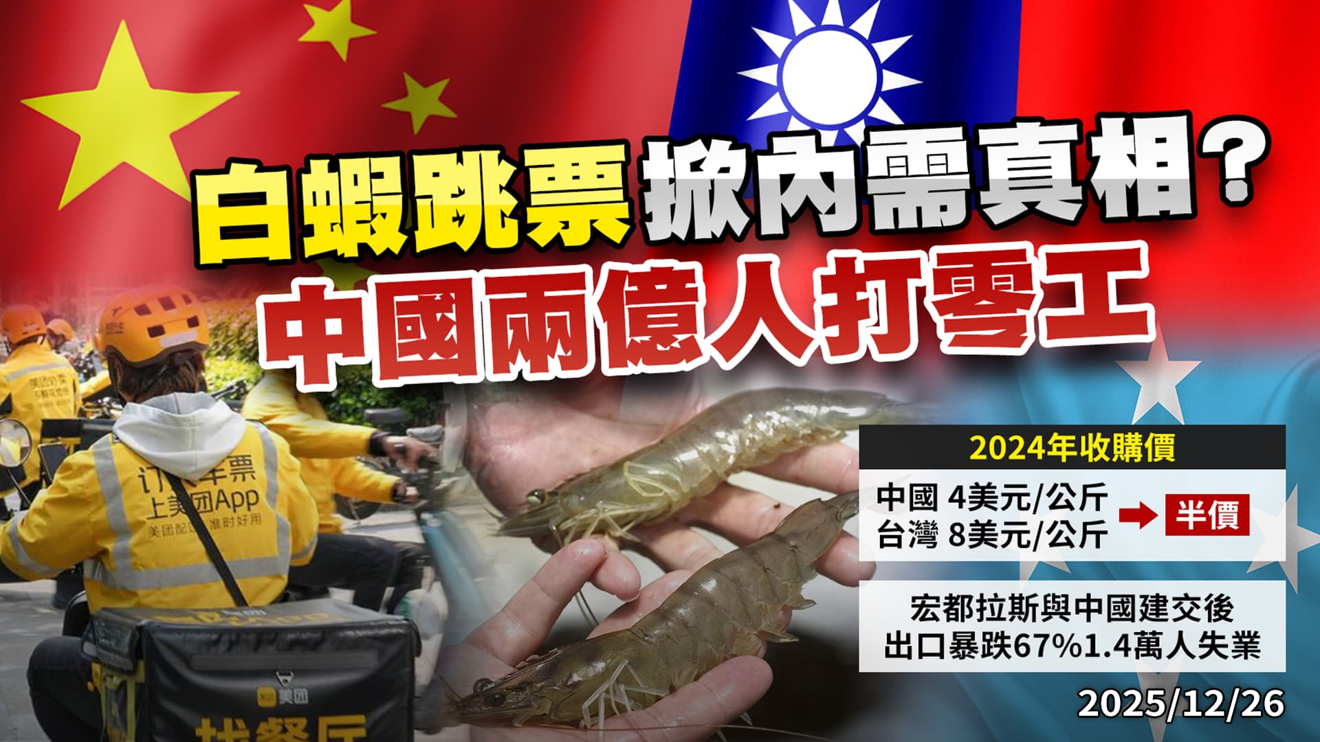 兩億人打零工!?中國消費降級"白蝦跳票" 宏都拉斯喊復交台灣!｜公共電視 - 尖鋒對話