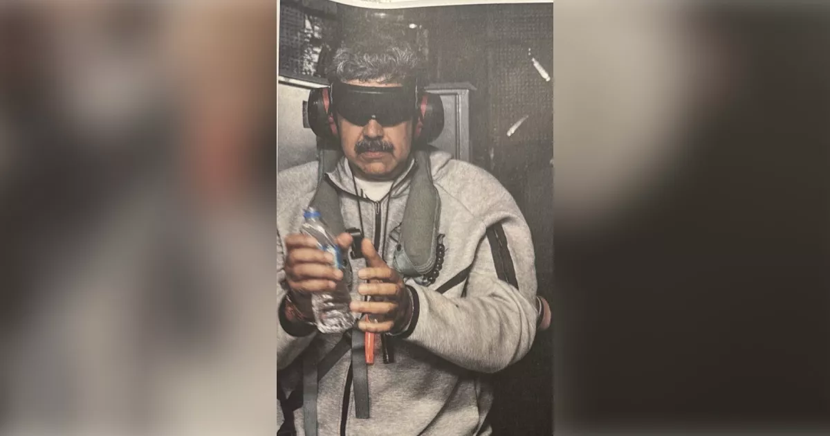 委內瑞拉總統馬杜羅遭美軍抓走。（圖／Truth Social@realDonaldTrump）