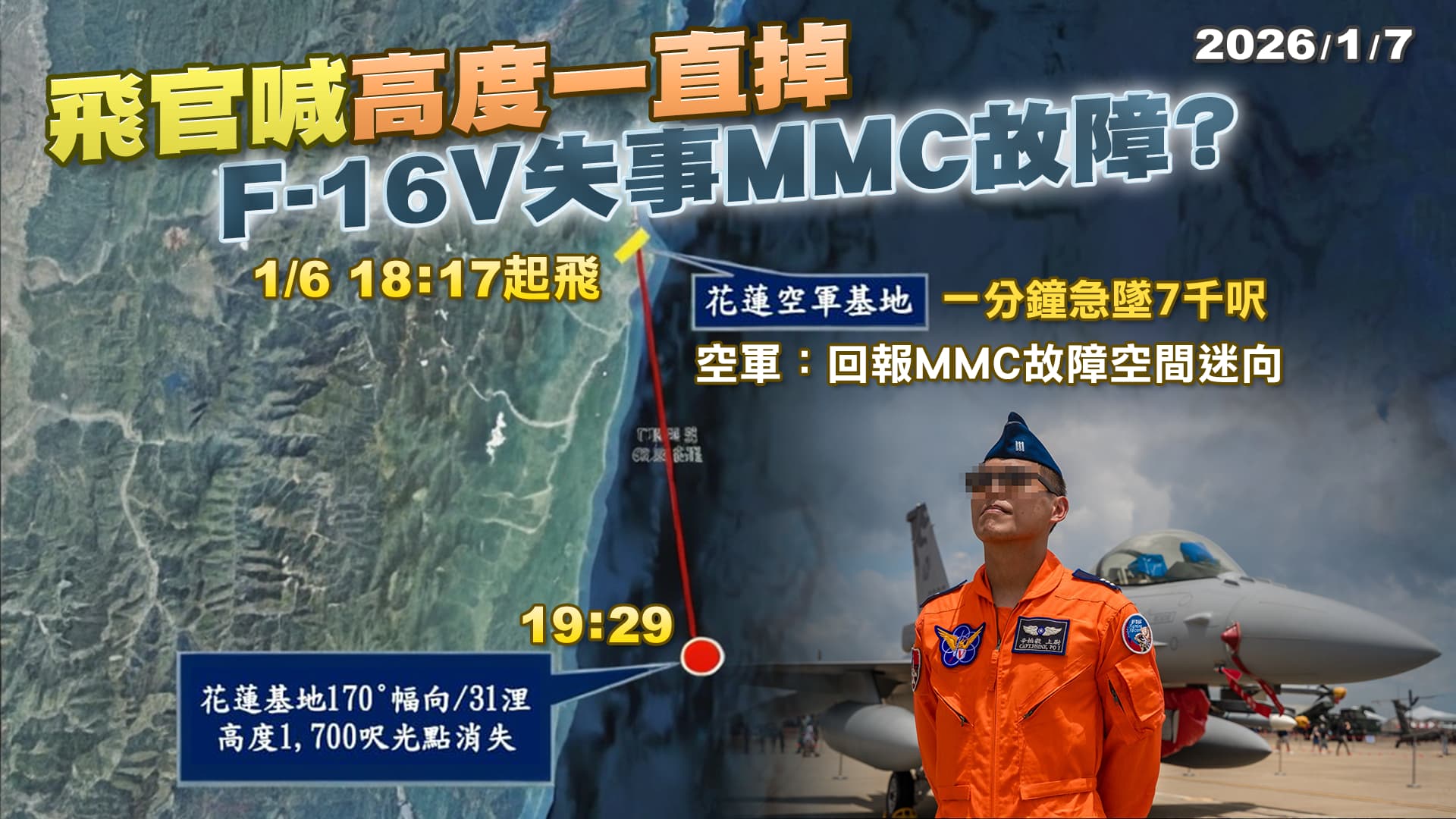 1分鐘急墜7千呎!MMC故障與空間迷向 F-16V飛官喊跳傘卻來不及?｜公共電視 - 尖鋒對話