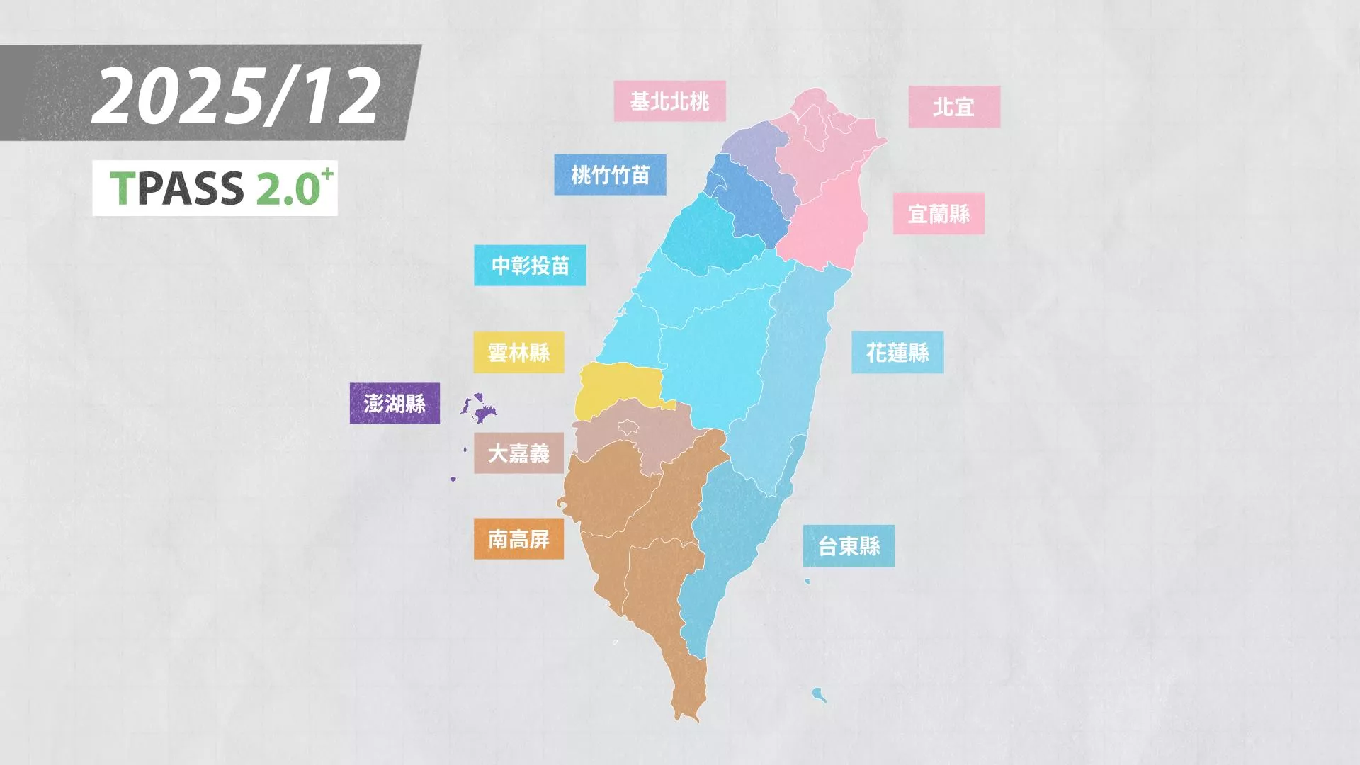 全台共29種TPASS方案、涵蓋20個縣市。 