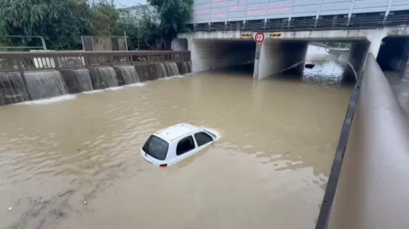 苗栗大雨落袂停 部份地區民眾收著國家警報
