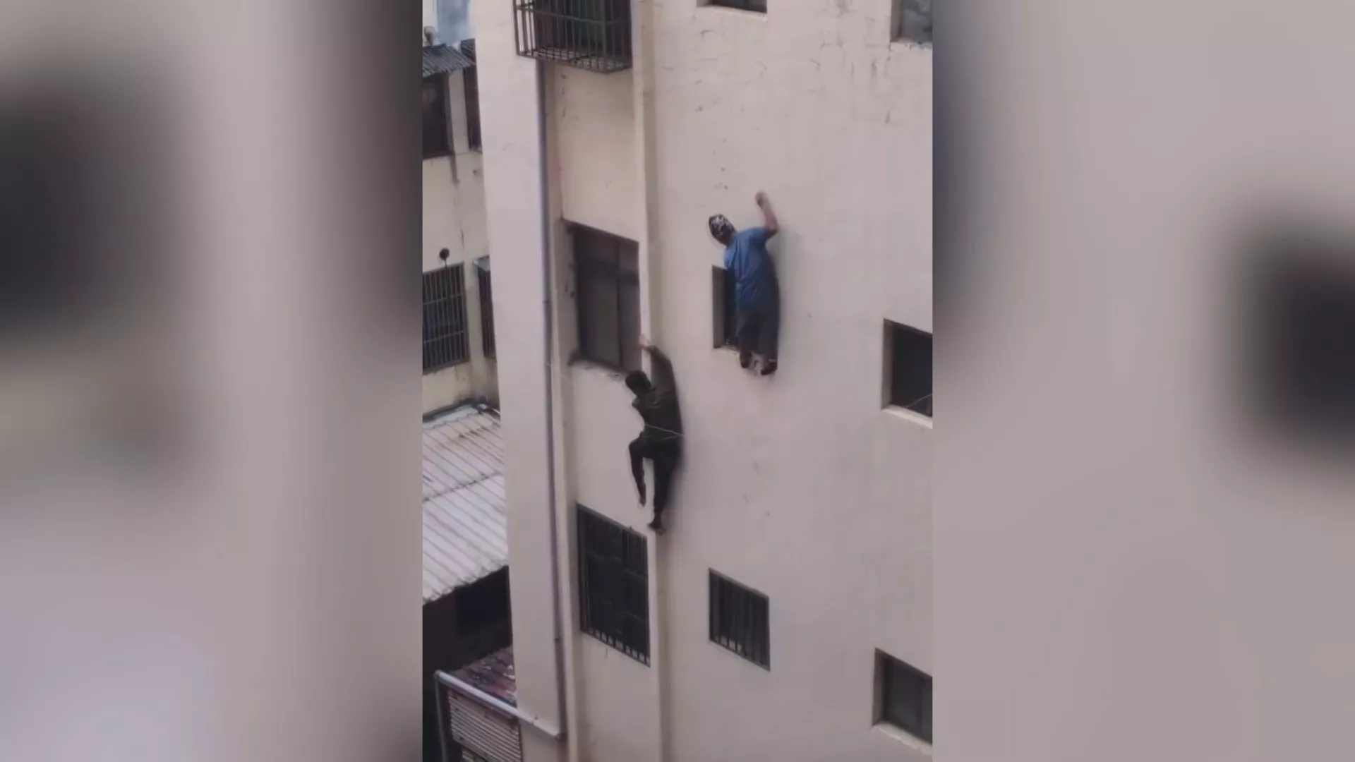 Trốn truy quét, lao động liều mình leo tường, trèo cột điện