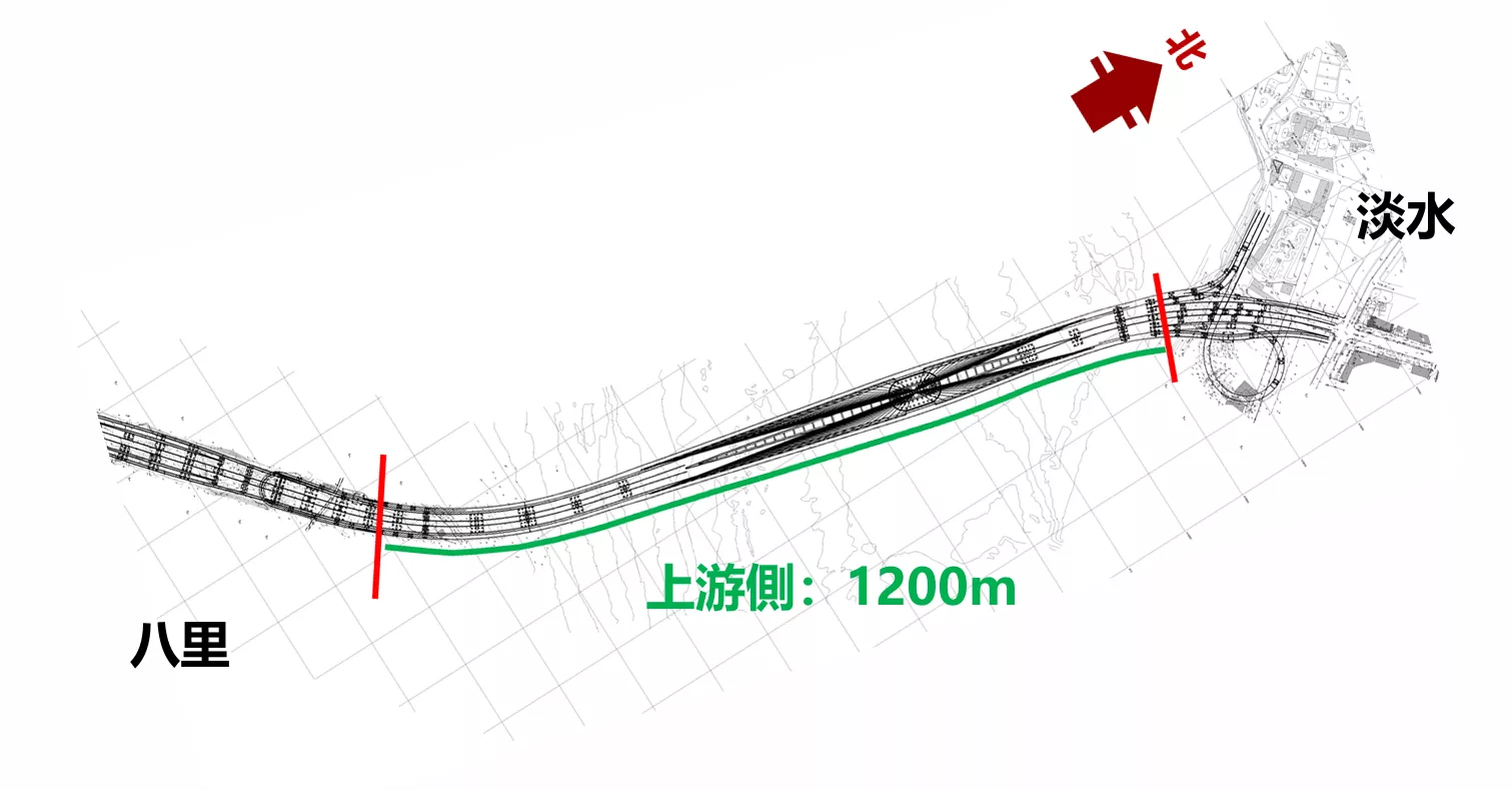 加裝消音膠條路段為上游側迎東北季風約1200公尺（圖／公路局提供）