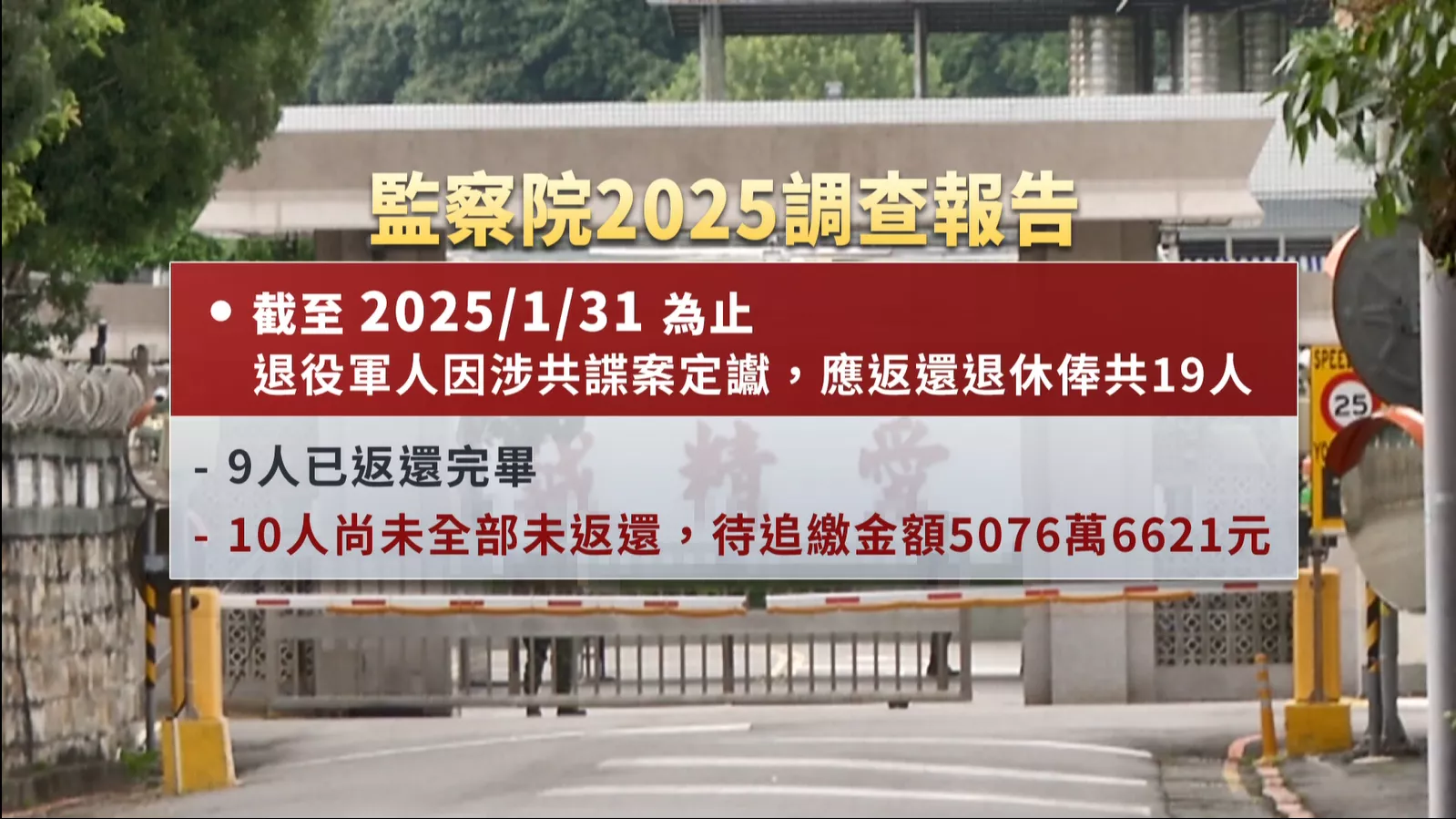 退役上校變中國間諜 拒絕還1003萬退休金