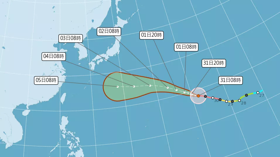 颱風白海豚估下週後半靠近台灣 影響程度仍存在不確定性