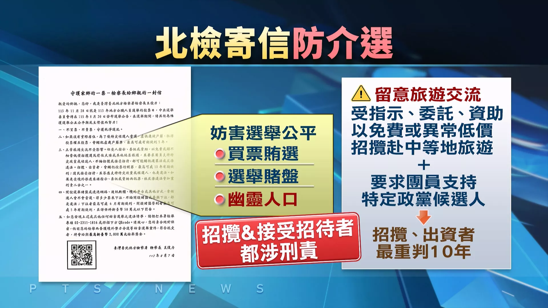 防範境外勢力介選 北檢寄信給里長留意中國手段