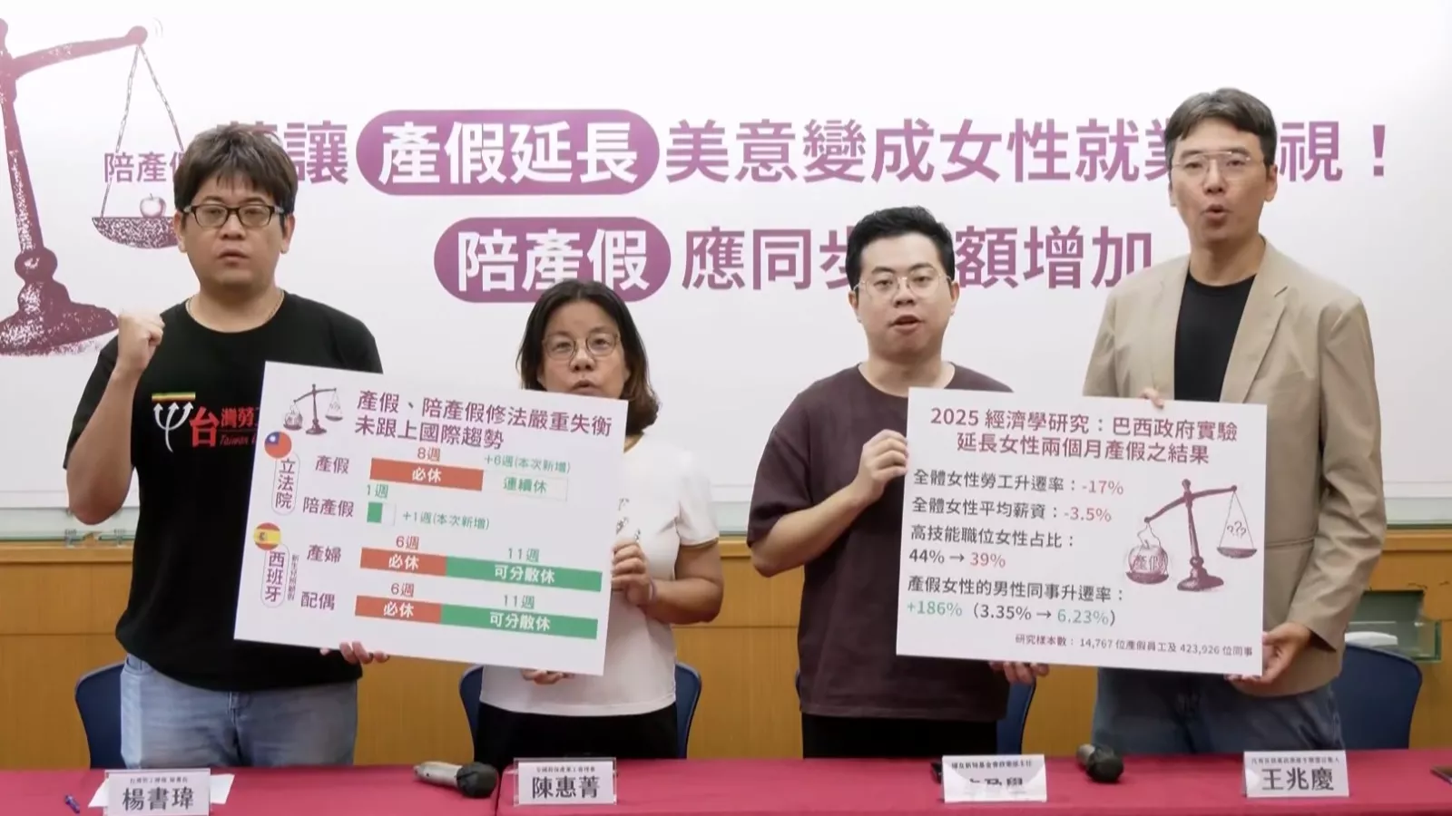 民團籲陪產假與產假同額增加 勞動部:立意良好、仍需討論