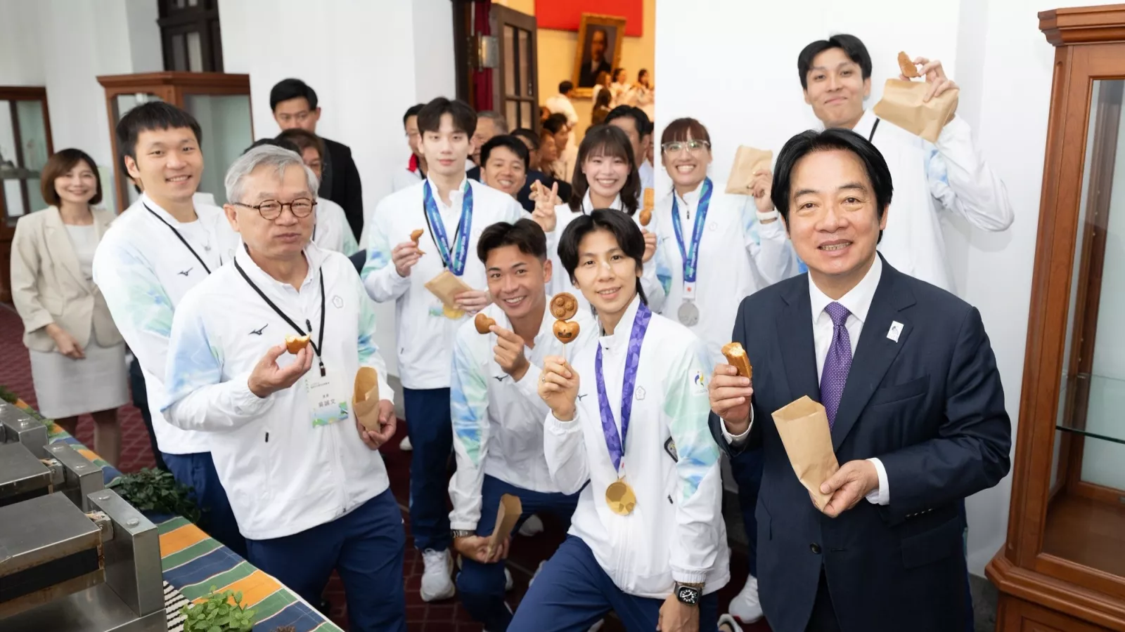 接見亞運代表團 賴清德：持續做選手堅實後盾