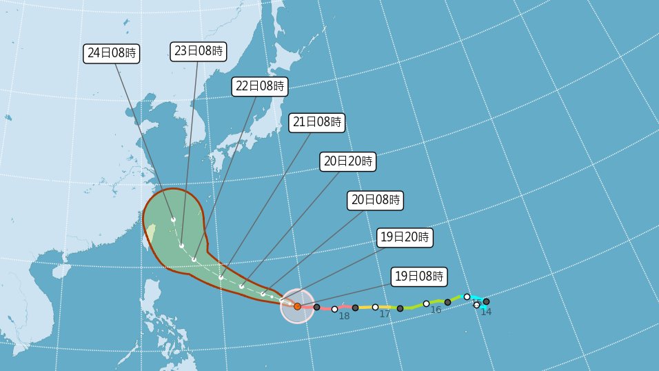 颱風薔琵逼近台灣 最快週四晚間發布陸警