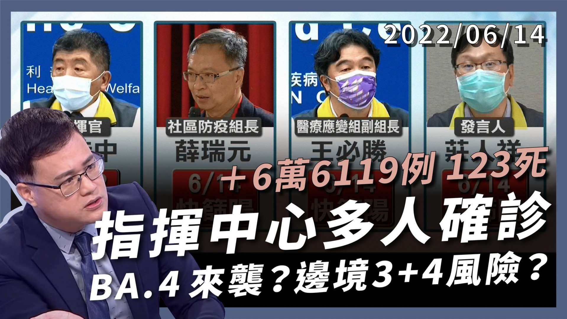 +6萬6119例 123死 指揮中心多人確診！ BA.4來勢洶洶？邊境3+4風險 重複感染原因？